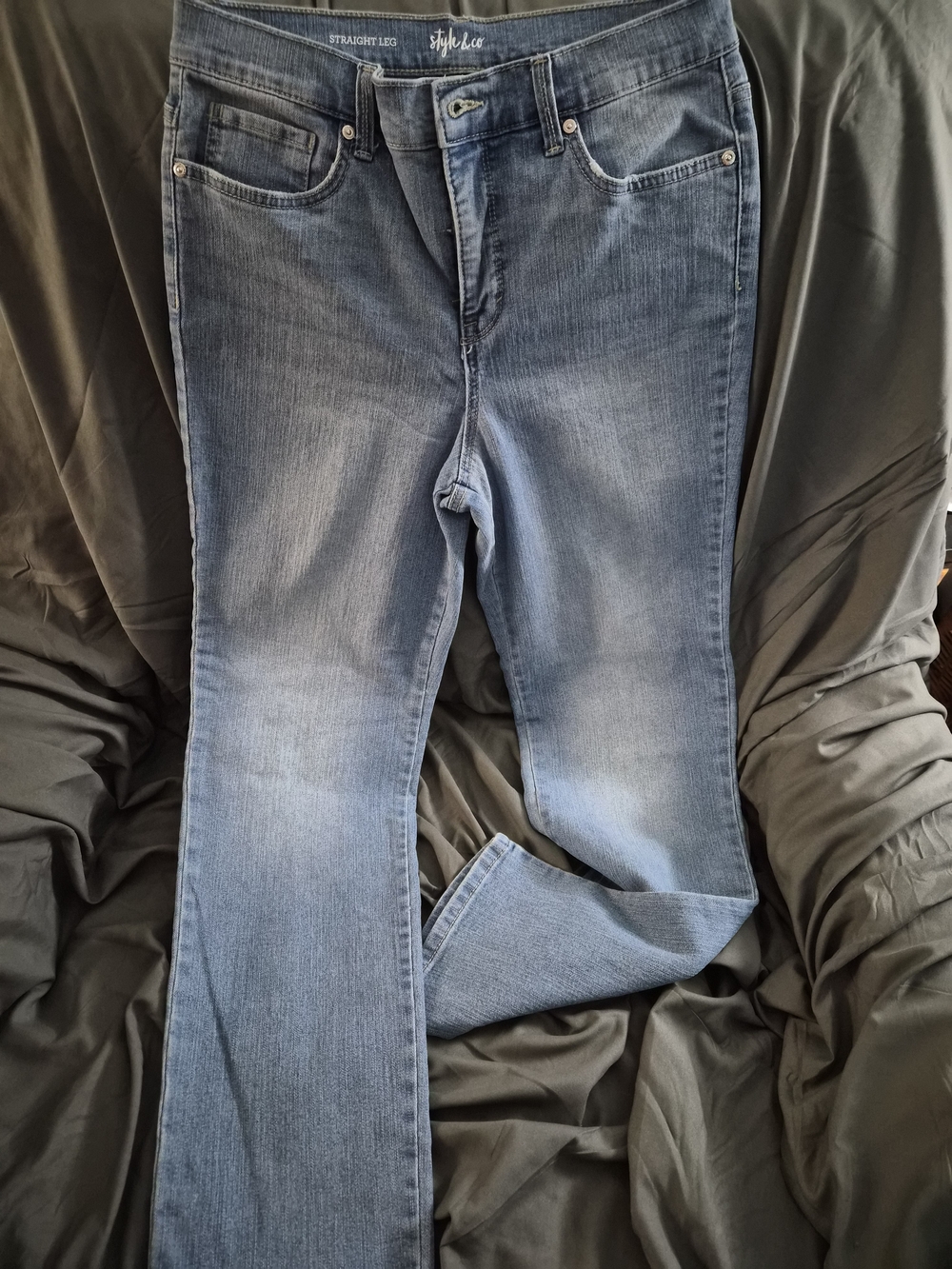 Style & Co. Women's Straight Leg Jeans - Light Wash Blue